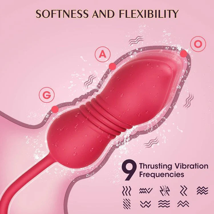 Rose Sex Toy Dildo Vibrator - 3in1