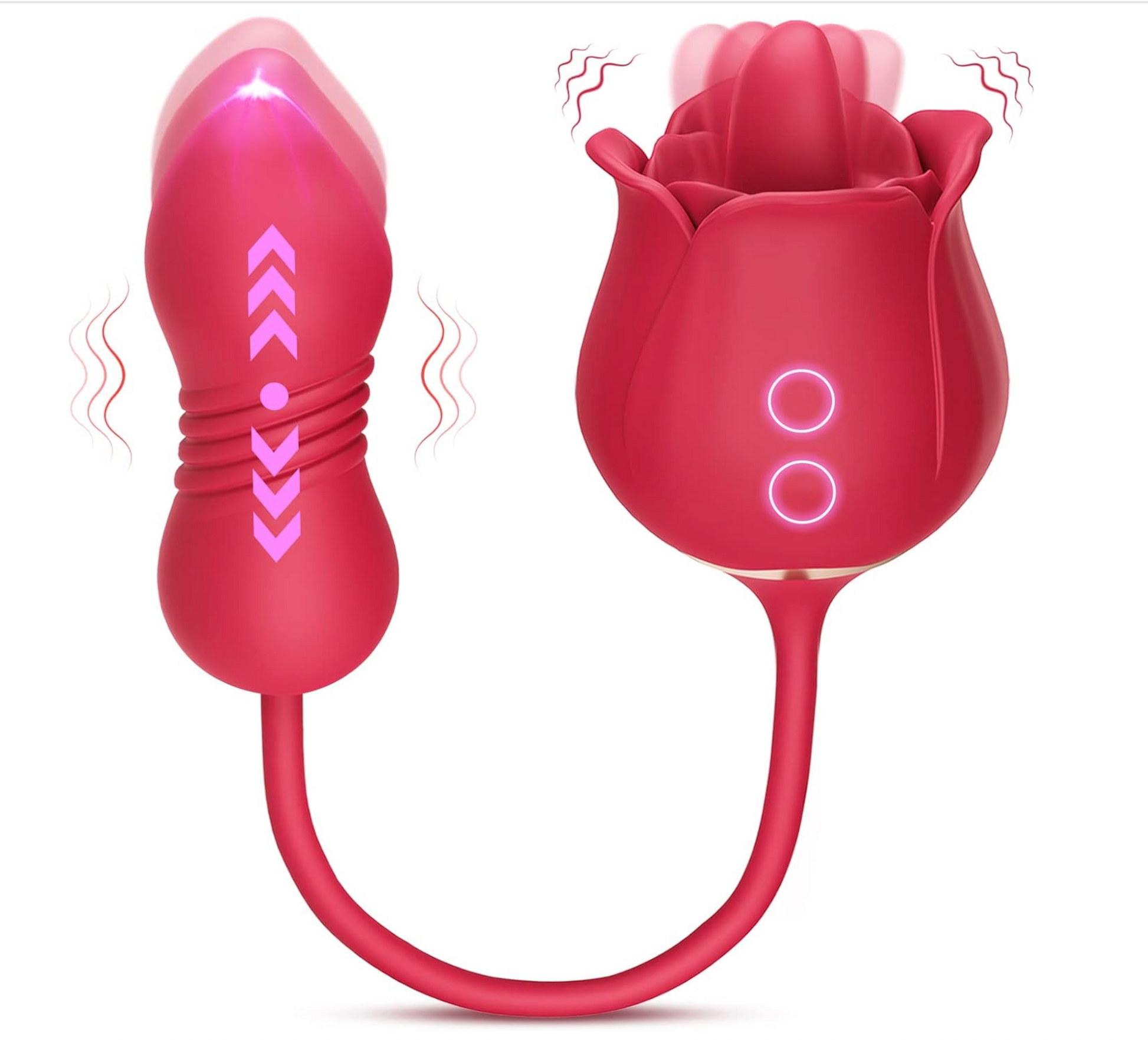 Rose Sex Toy Dildo Vibrator - 3in1 – 4HerPleasure